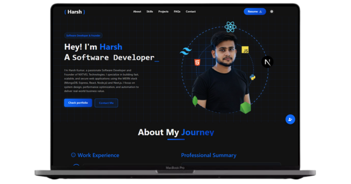 Harsh | Software Developer & Designer